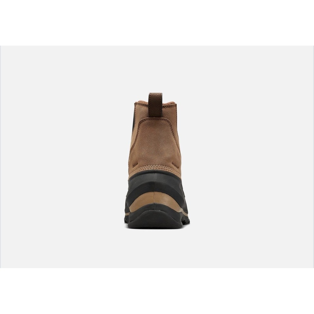 Sorel Buxton Mens Winter Boots Sz 8 Tan Black Suede Leather Waterproof Pull On - Picture 12 of 16